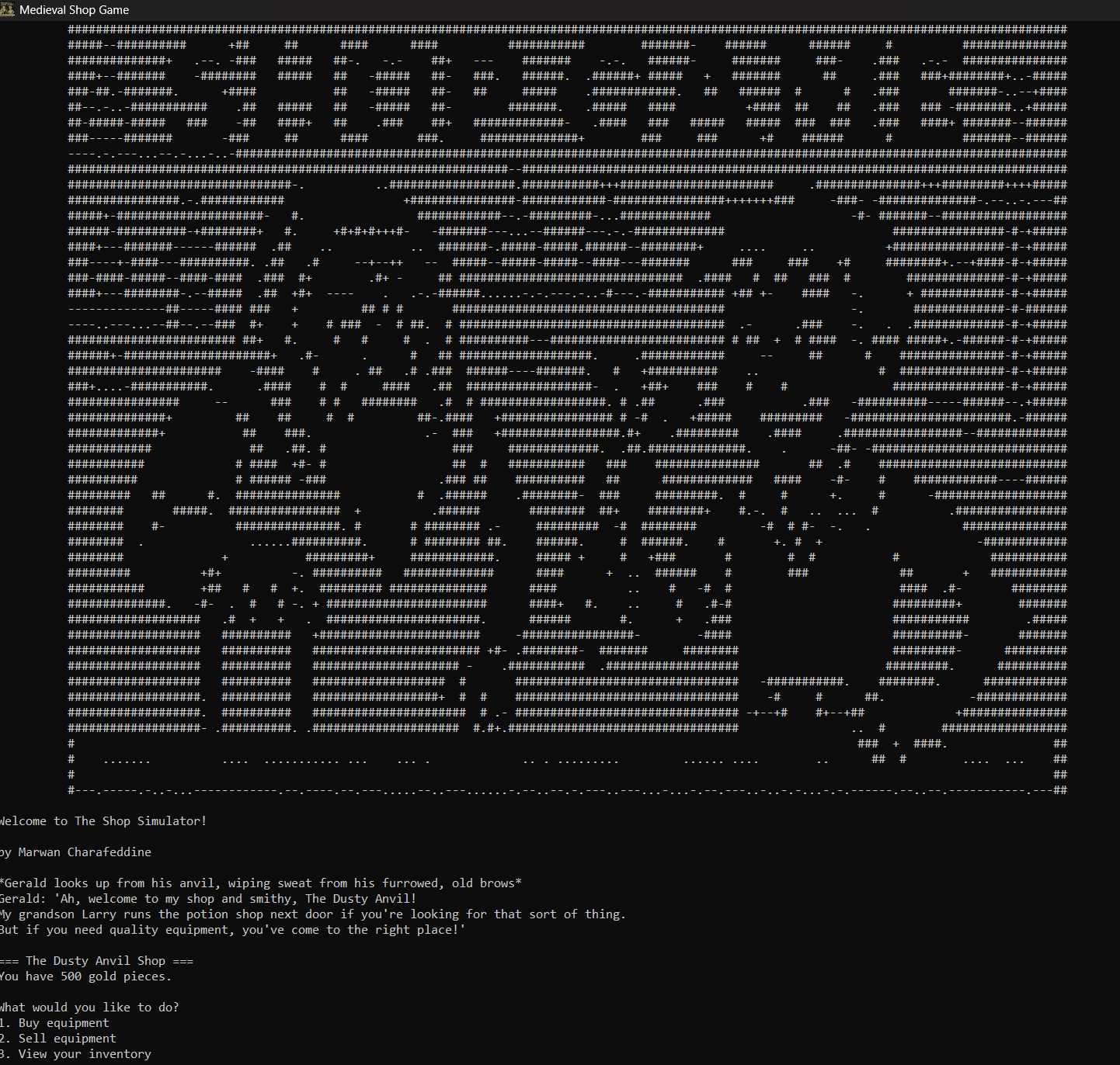 Medieval Shop Game
