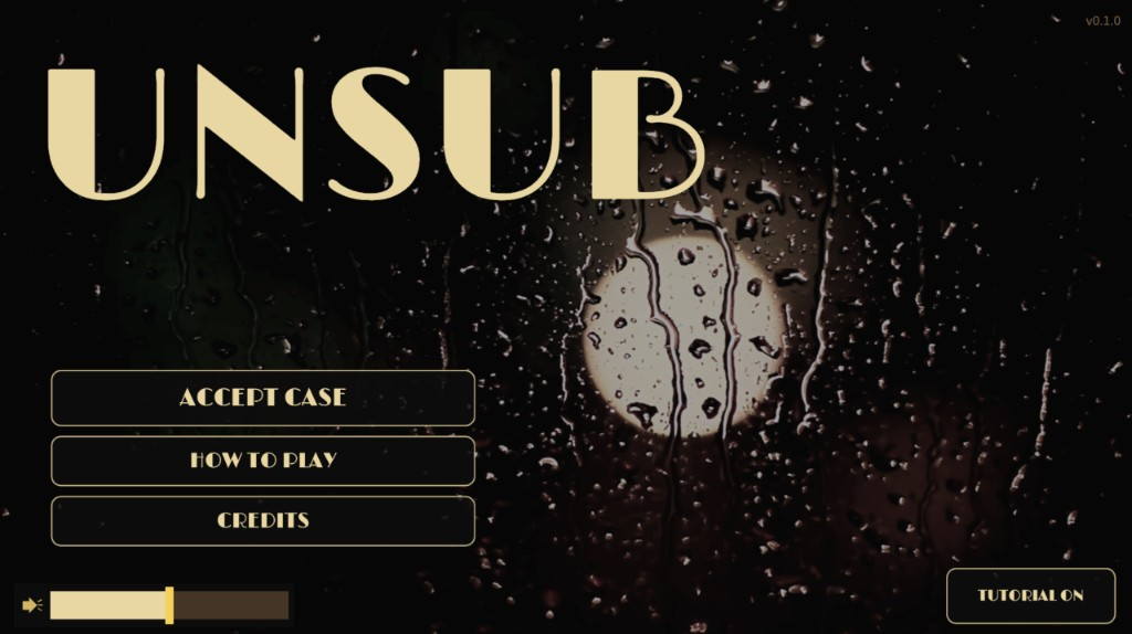 UNSUB: noir detective case on a rain-slicked desk
